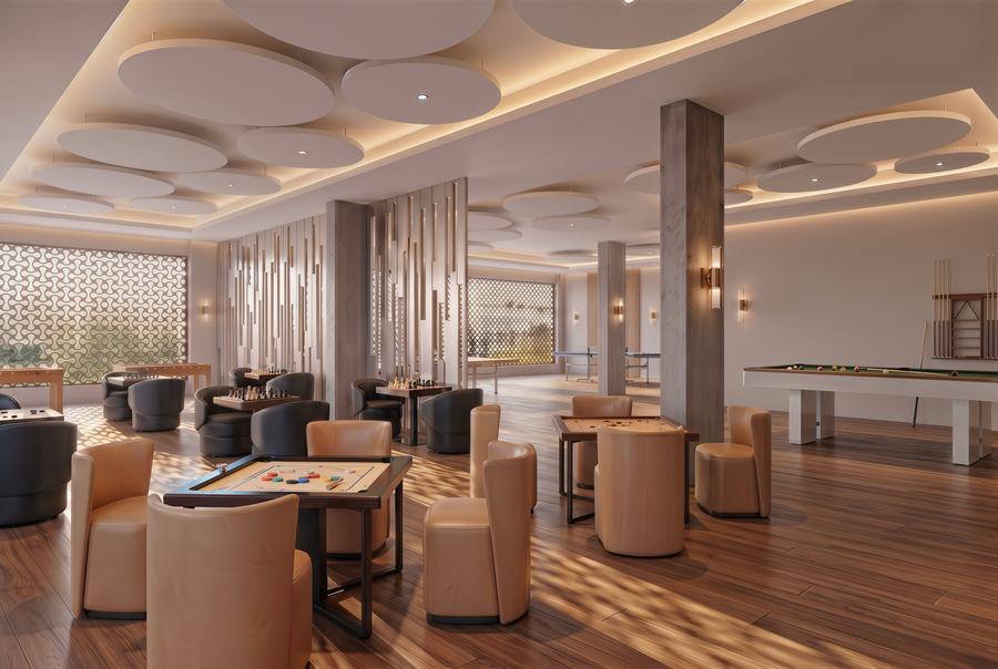 The indoor games room — The Monarch, Jaipur