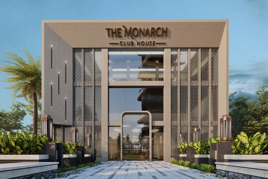 The clubhouse entrance — The Monarch, Jaipur
